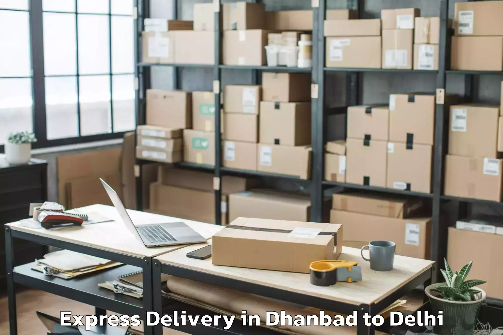 Expert Dhanbad to Garhi Express Delivery